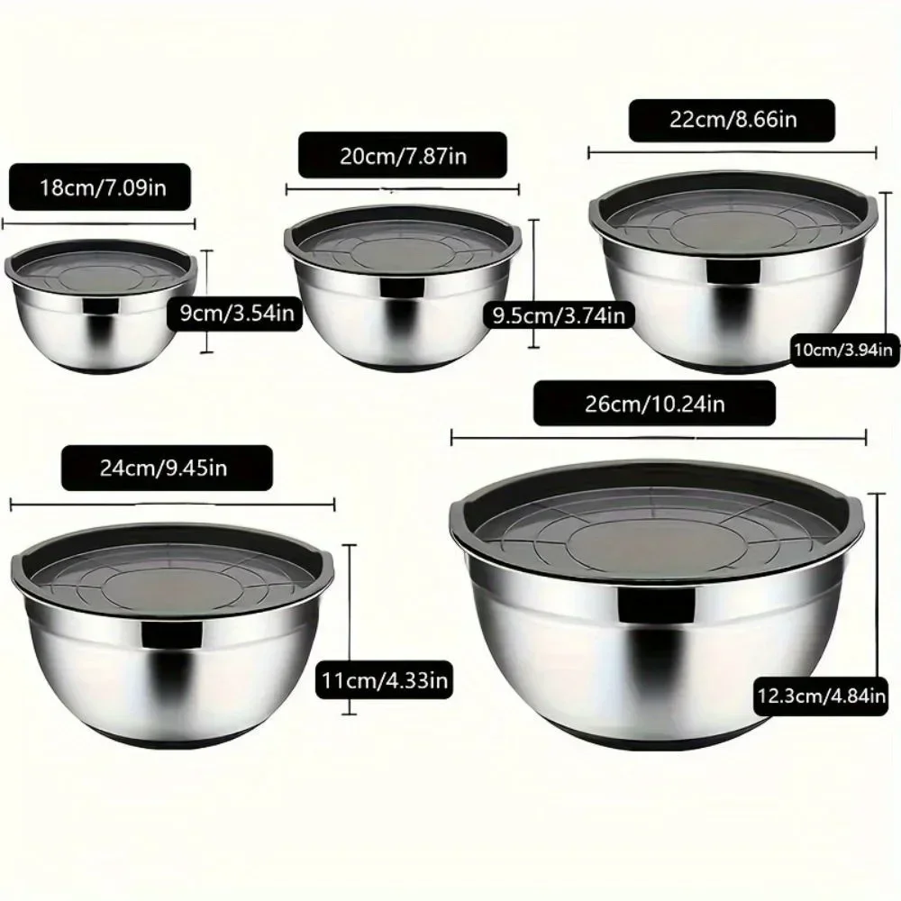 Stainless steel mixing bowls