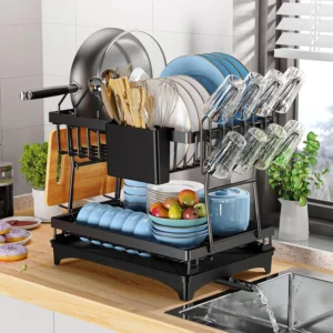 Two-tier dish rack