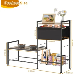 Raised Dog Feeder with Storage