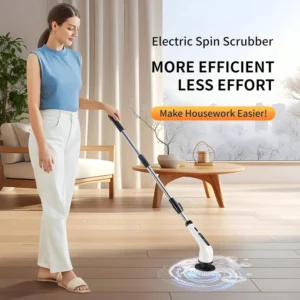 Cordless spin scrubber