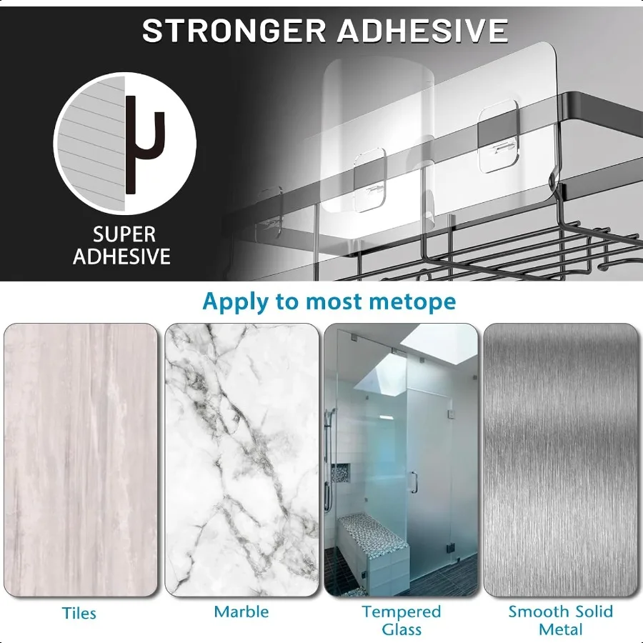 Shower caddy with hooks