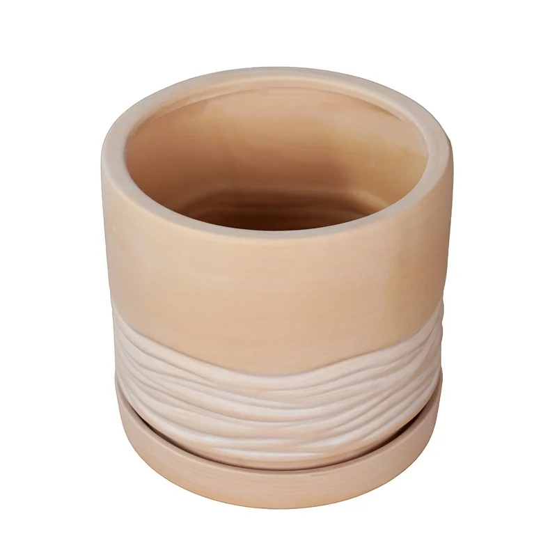 Rustic Plant Pot with Saucer