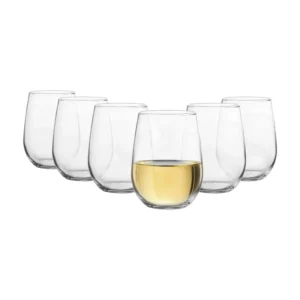 Clear wine glasses