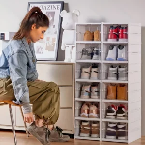 Stackable shoe storage