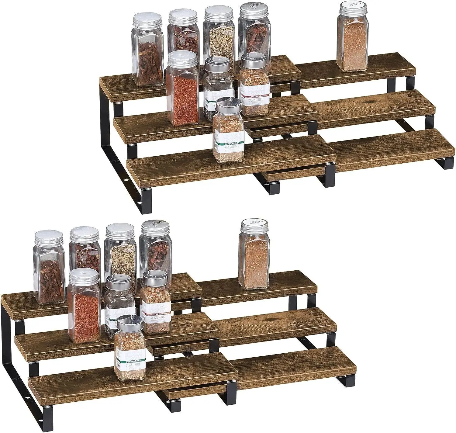 Wooden Spice Rack Organizer