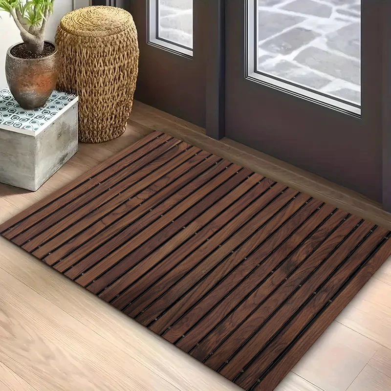 Wood Grain Bathroom Mat